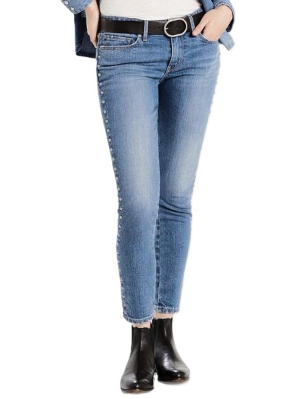 Levi's Limited 711 Skinny Studded Ankle Jeans NWOT